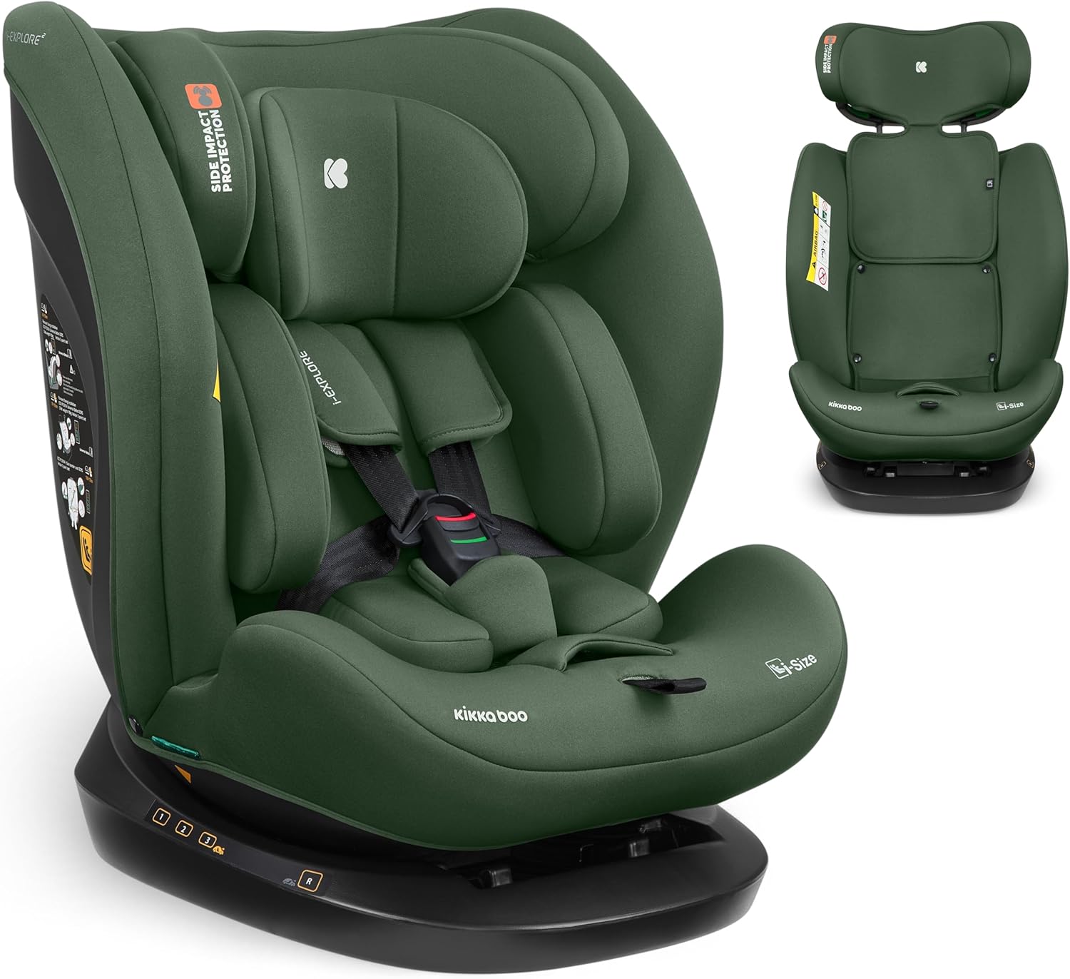 106990-SILLA COCHE KIKKABOO I-EXPLORE 2 VERDE MILITAR(3-1)-0