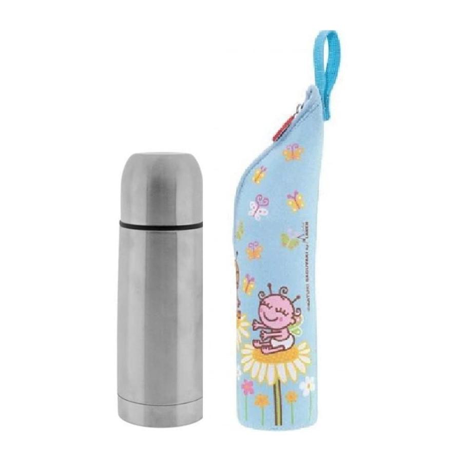 86449-TERMO INOX 0,50 L + FUNDA AZUL BUTTERFLIES(1-0)-0