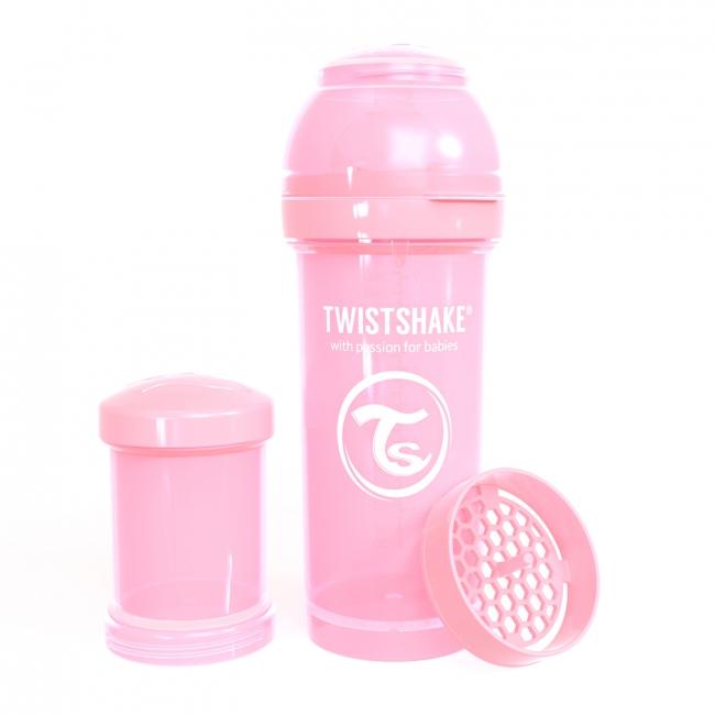 87237-TWISTSHAKE BIBERON ANTICOLICO 260 ML ROSA PASTEL(1-0)-0