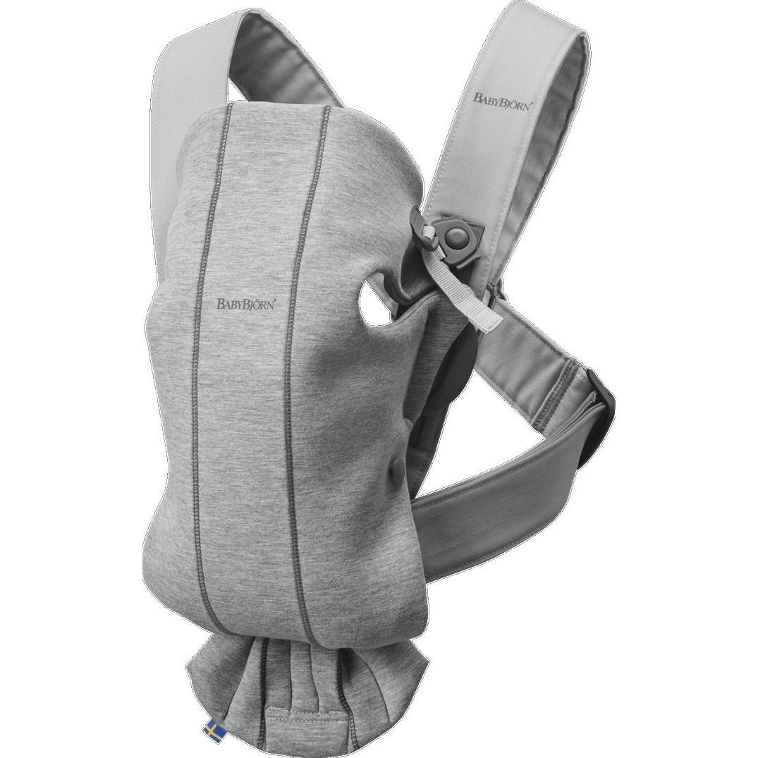 90796-MOCHILA PORTA BEBE MINI GRIS CLARO 3D JERSEY BABYJORN(2-0)-0