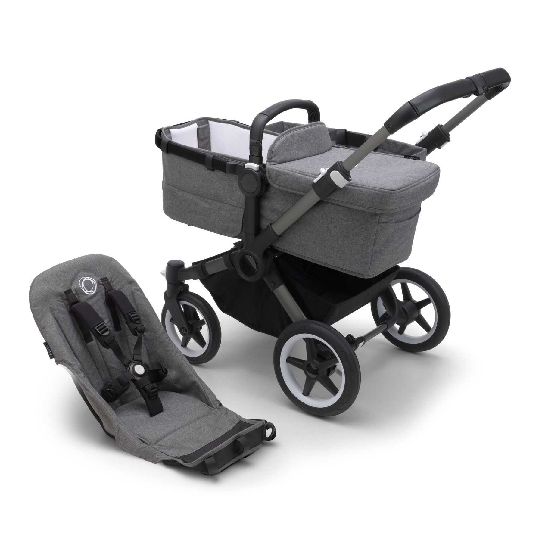 99495-BUGABOO DONKEY 5 BASE GRAFITO - GRIS MELANGE(0-0)-0